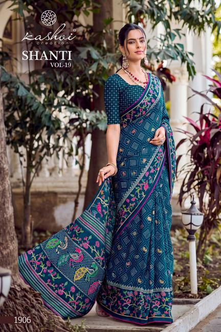 Kashvi shanti vol-19 sarees manufacturer in surat